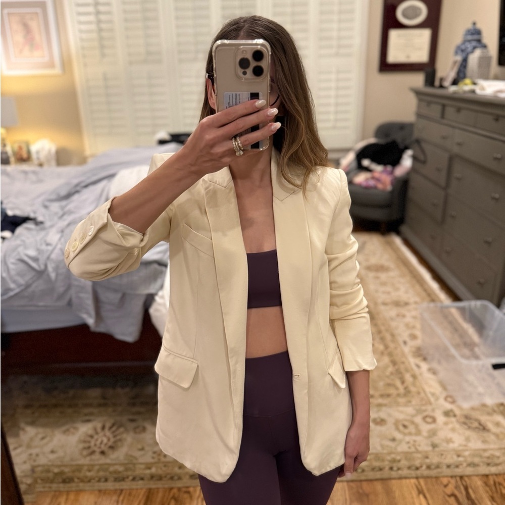 Tamara Mellon Ivory Cream Blazer Size 4